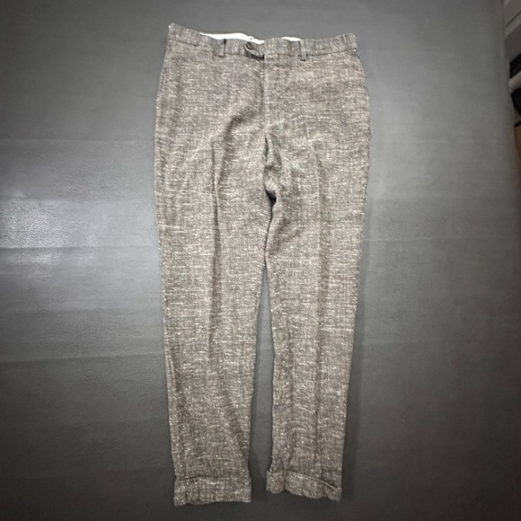 Suitsupply Other - Suitsupply Pants Mens 36x30 Tan Brescia Wool Linen Silk Blend Skinny Tapered